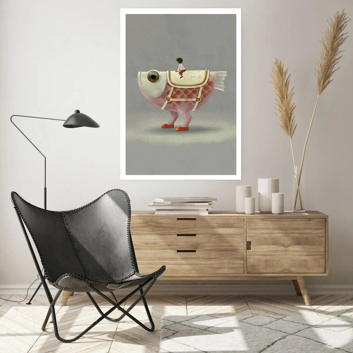 Poster - Fish Jockey - 30x40 cm