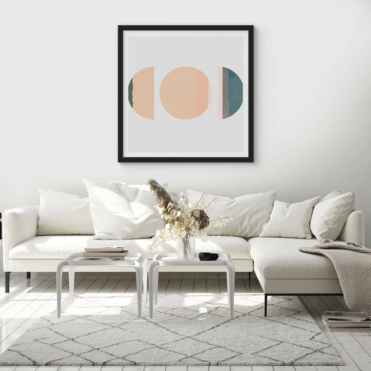 Poster in black frame - Wheel after a Wheel - 30x30 cm