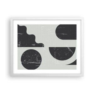 Poster in white frmae - Composition Above and Under - 50x40 cm