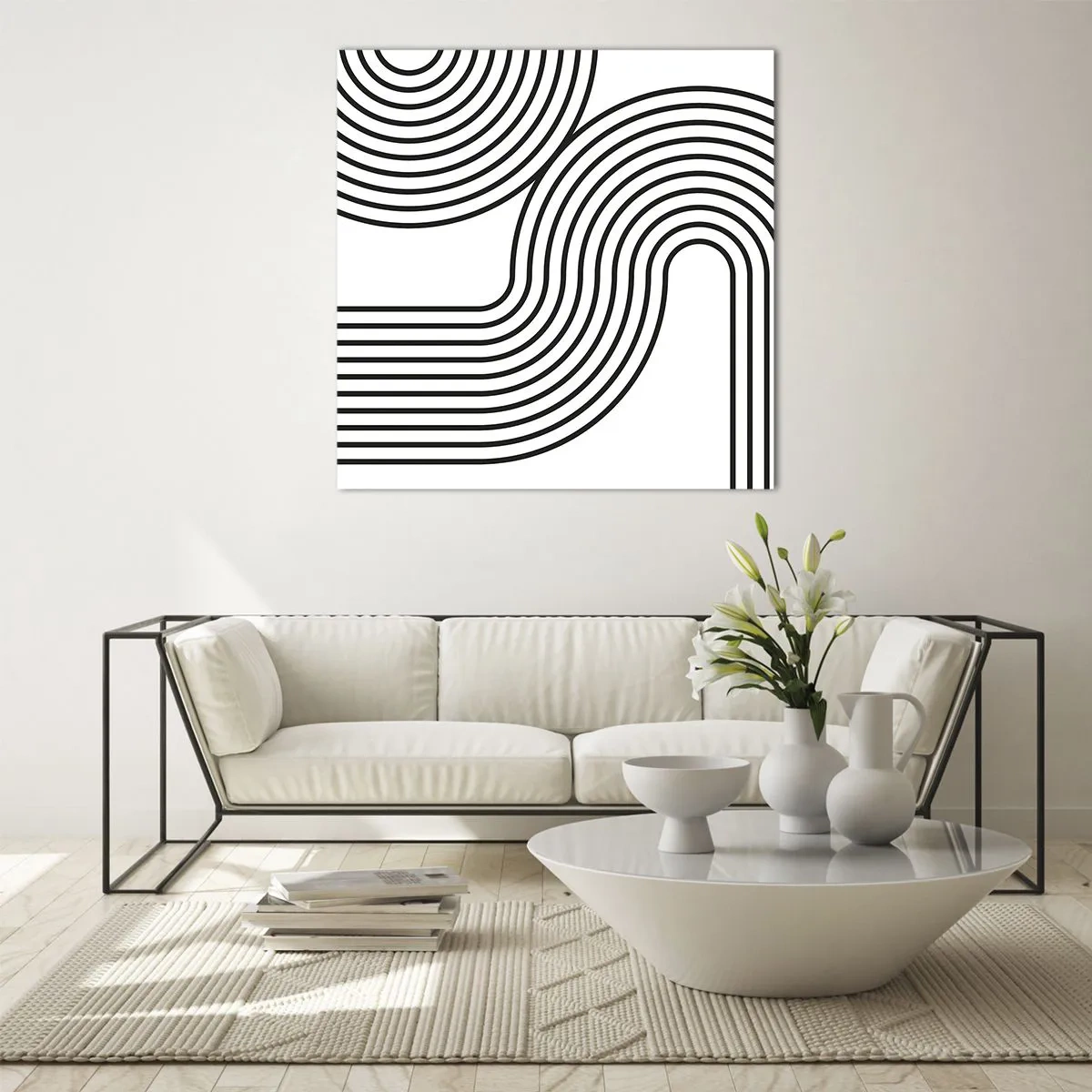 Glass picture - On the Curve - 50x50 cm