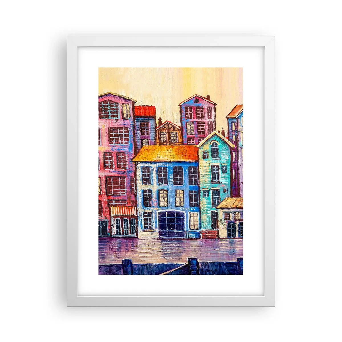 Poster in white frmae - City Like From a Fairytale - 30x40 cm