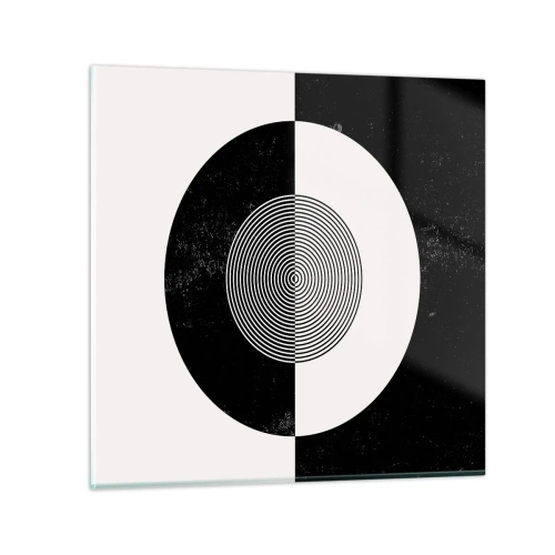 Glass picture - Harmony in Black and White - 50x50 cm