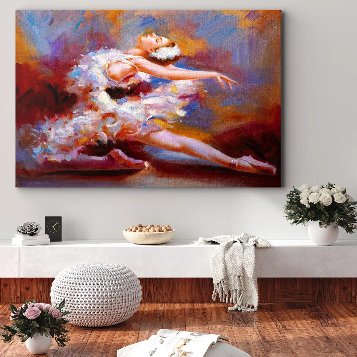 Canvas picture - Swan Gracefulness - 100x70 cm