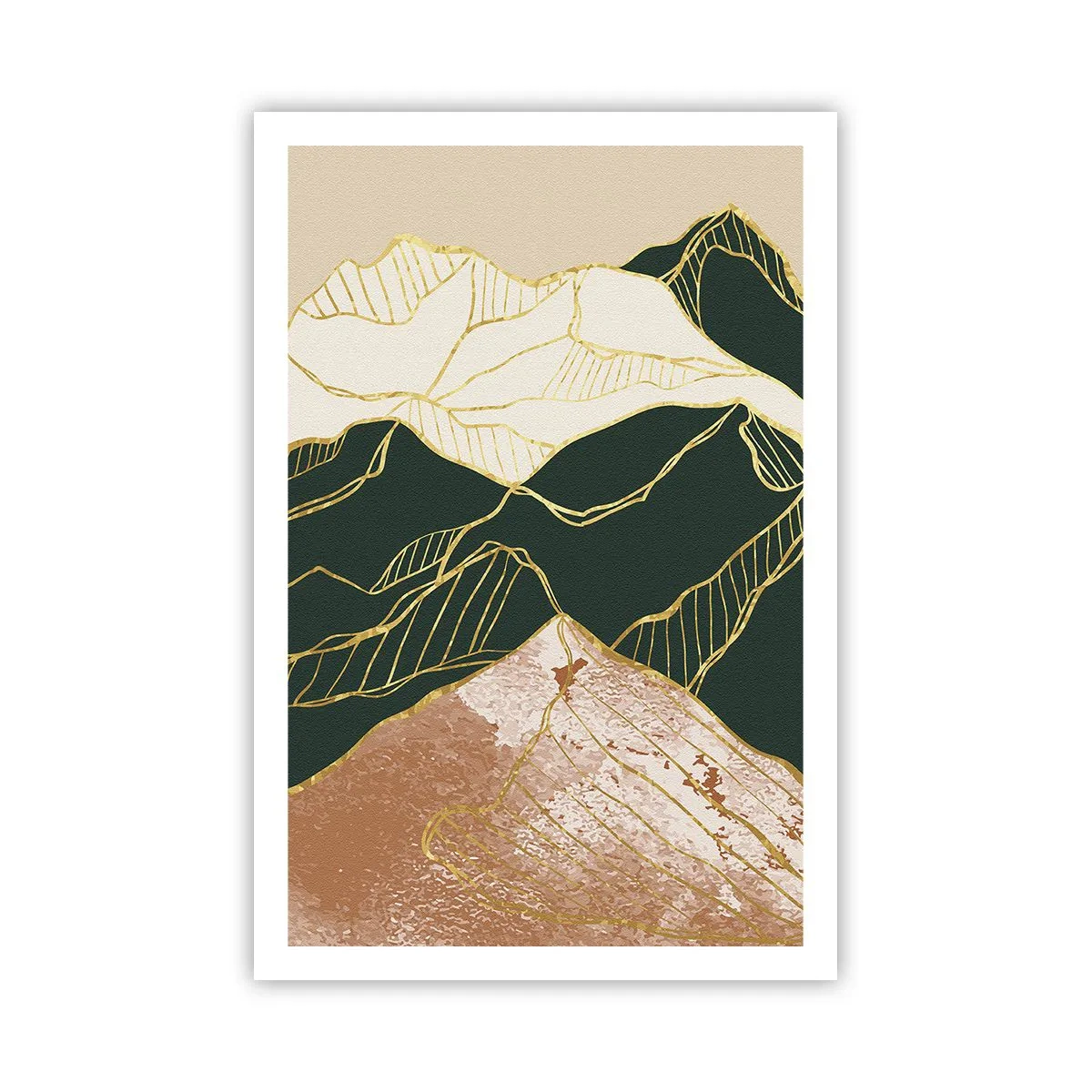 Poster - Golden Peaks - 61x91 cm