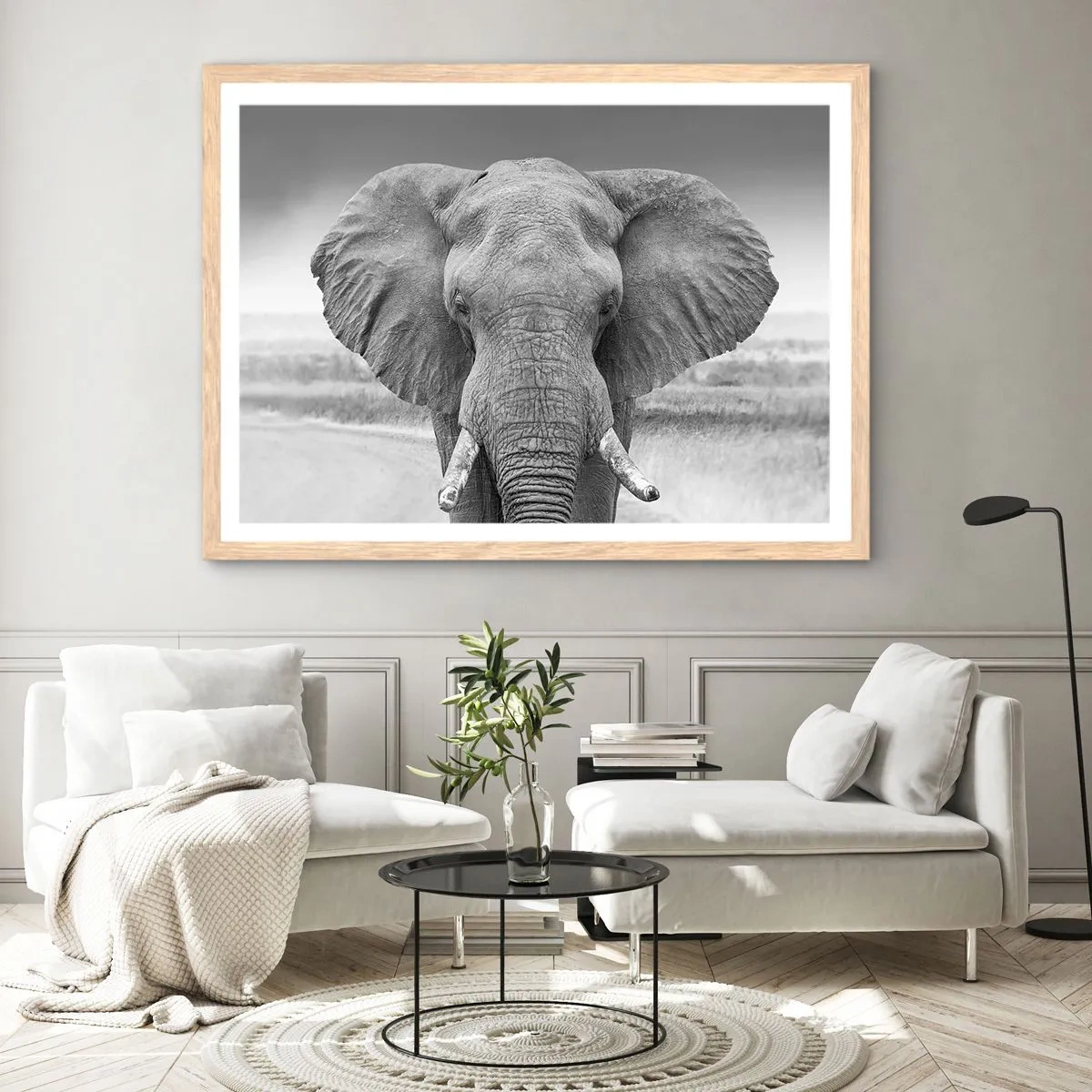 Poster in light oak frame - Welcome to My World - 91x61 cm