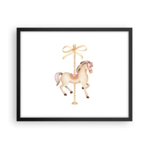 Poster in black frame - Graceful Trot - 50x40 cm