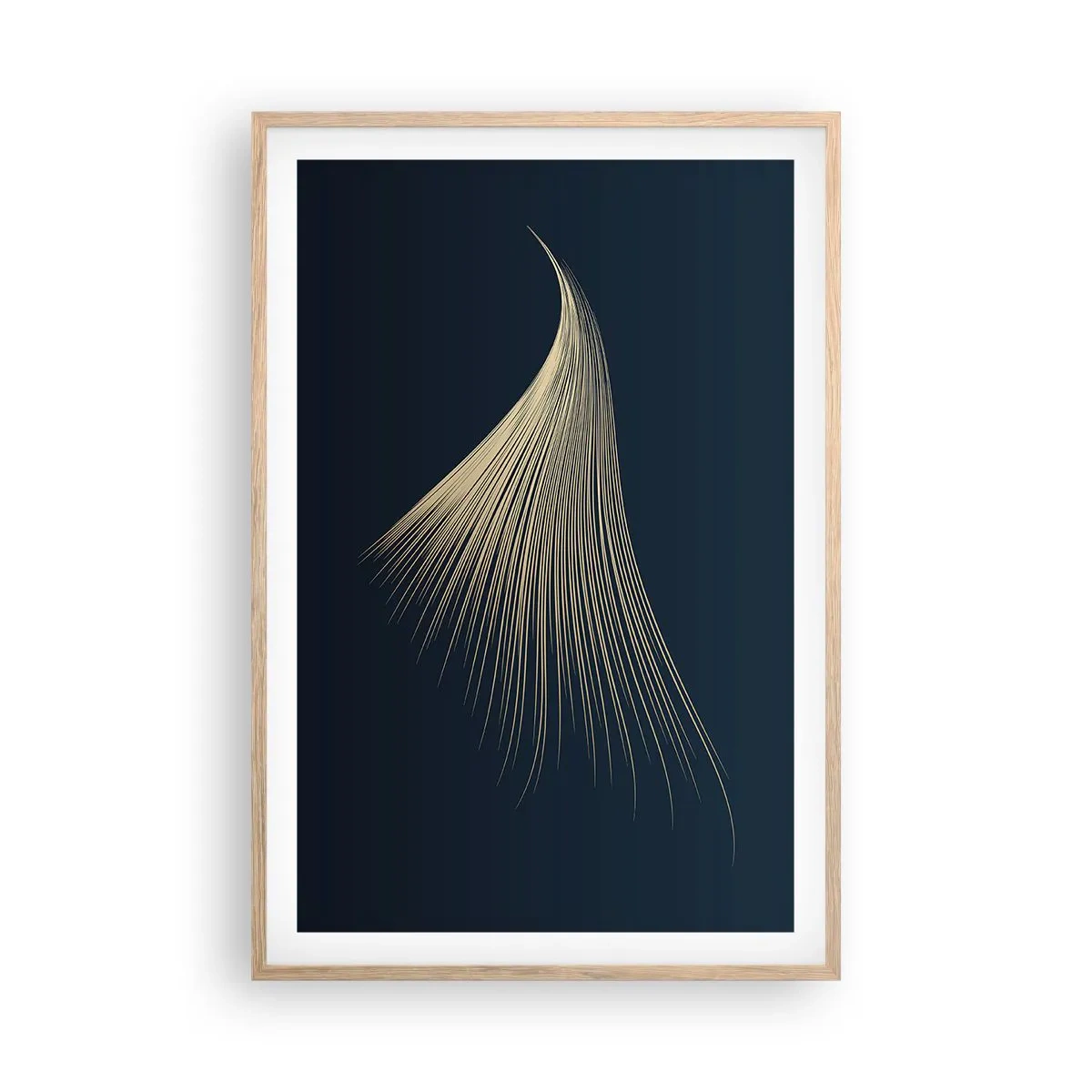 Poster in light oak frame - Like Angel's Hair - 61x91 cm