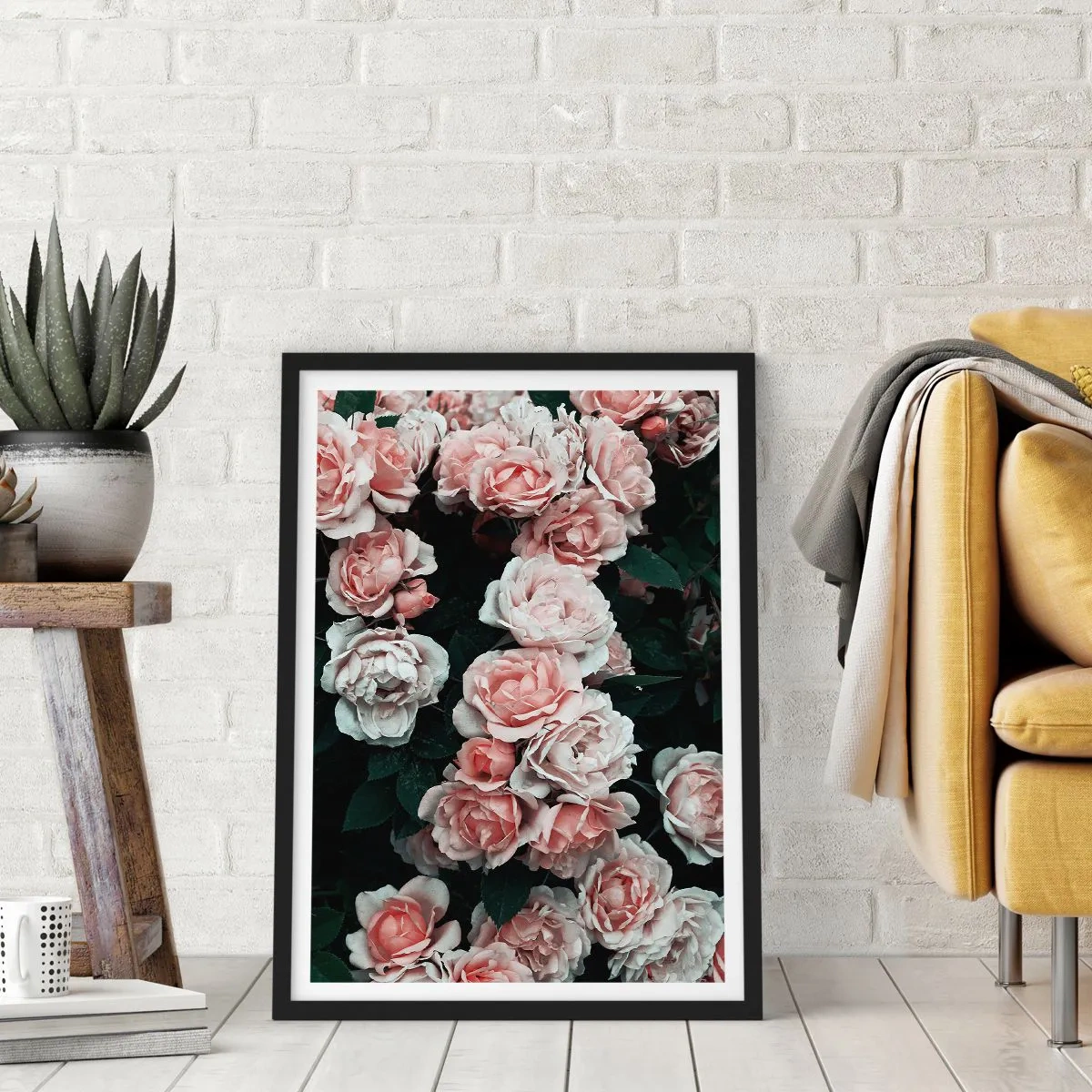 Poster in black frame - Rose Ensemble - 70x100 cm