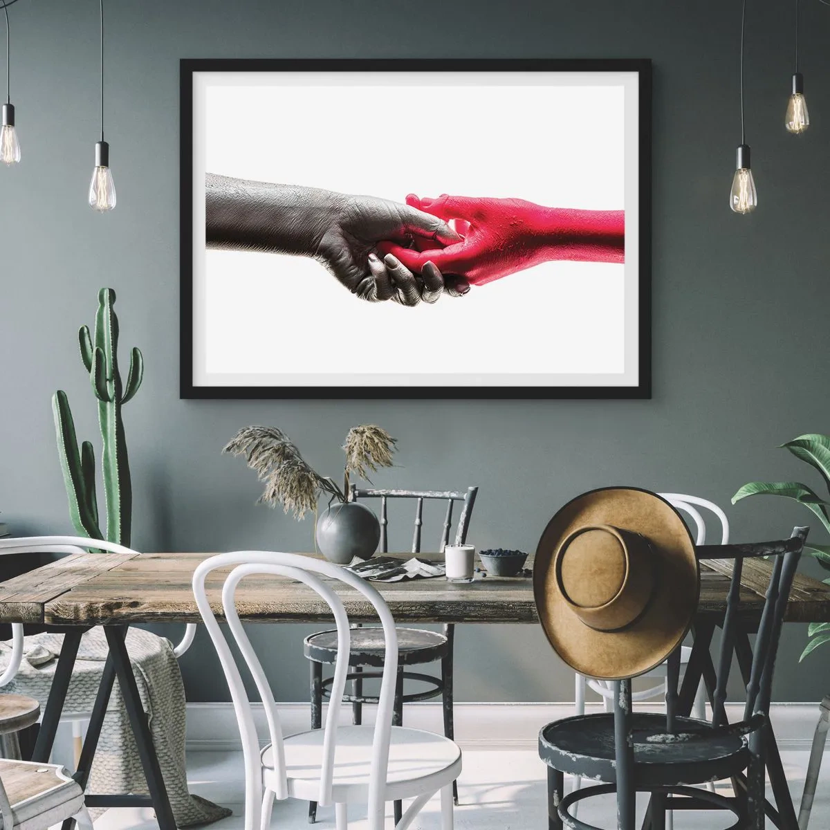 Poster in black frame - Together, although Different - 50x40 cm