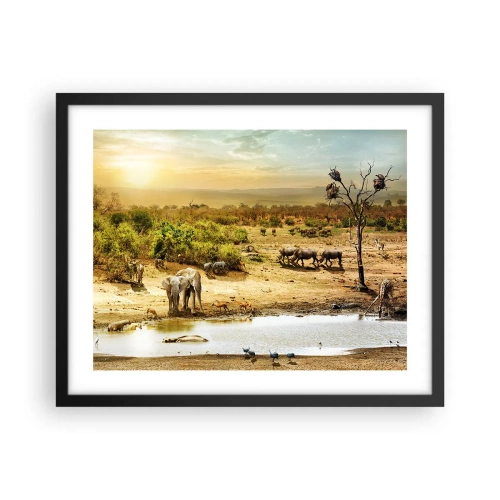 Poster in black frame - There Is a River that Flows from Eden - 50x40 cm