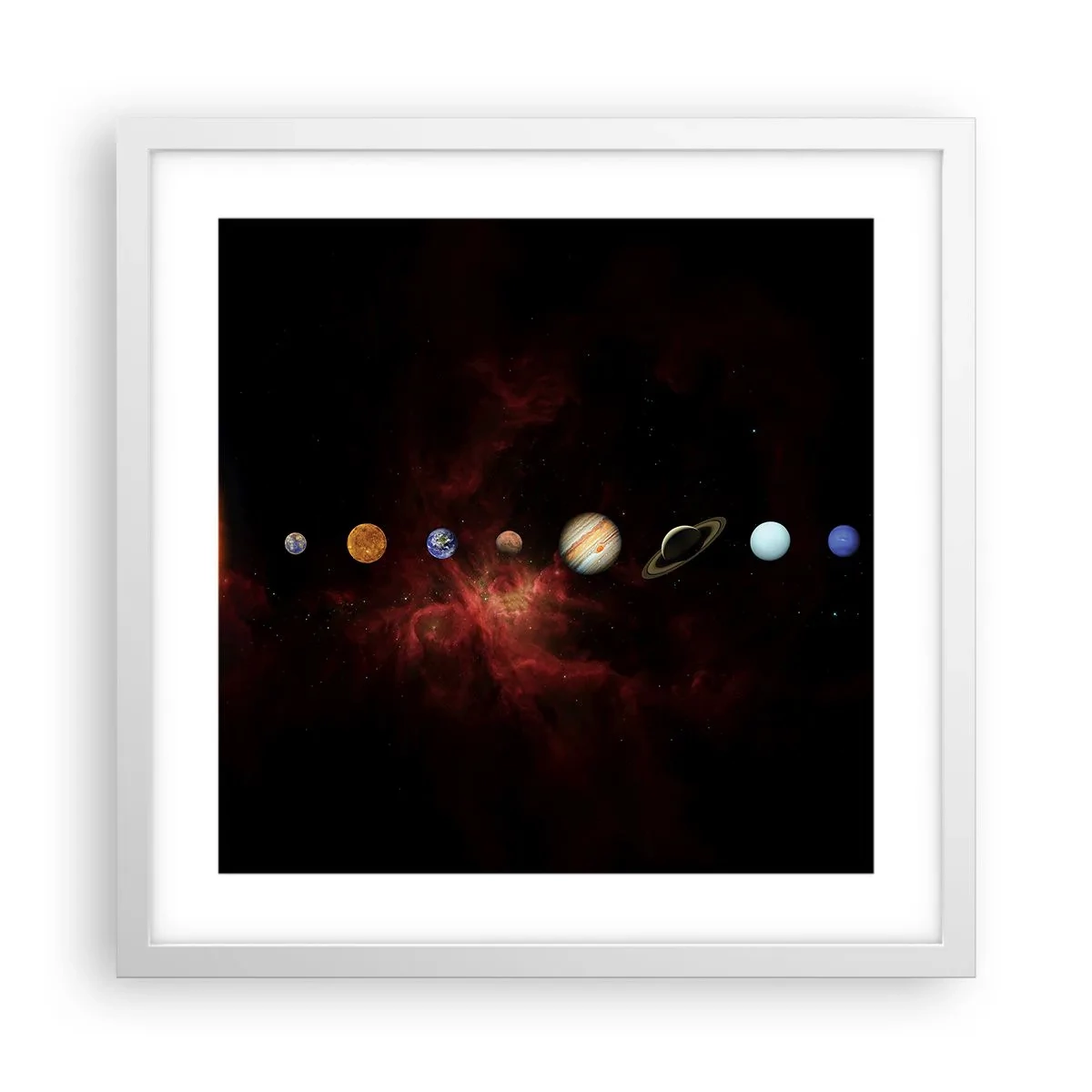 Poster in white frmae - Our Neighbourhood - 40x40 cm