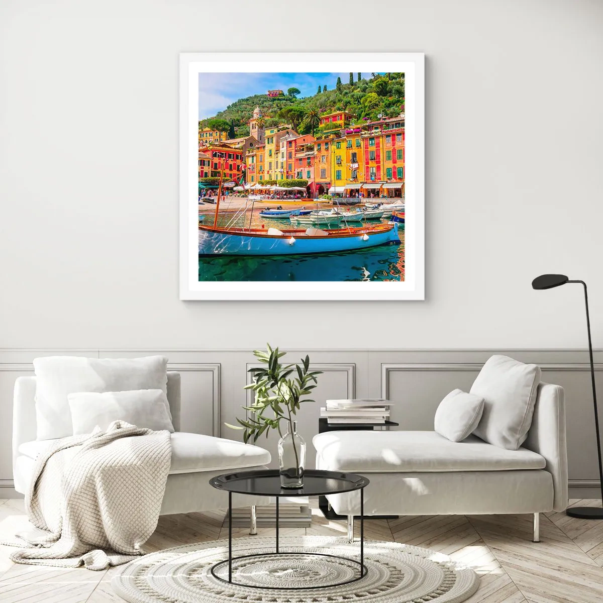 Poster in white frmae - Italian Morning - 30x30 cm