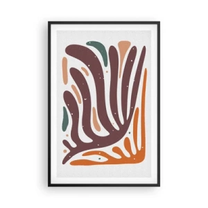 Poster in black frame - Radiant Organic Composition - 61x91 cm