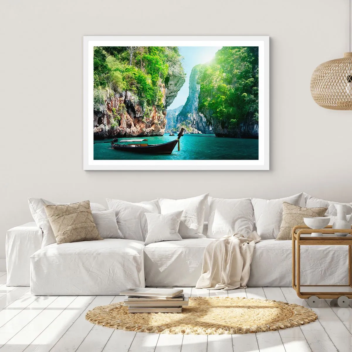 Poster in white frmae - Invitation for an Exotic Trip - 50x40 cm