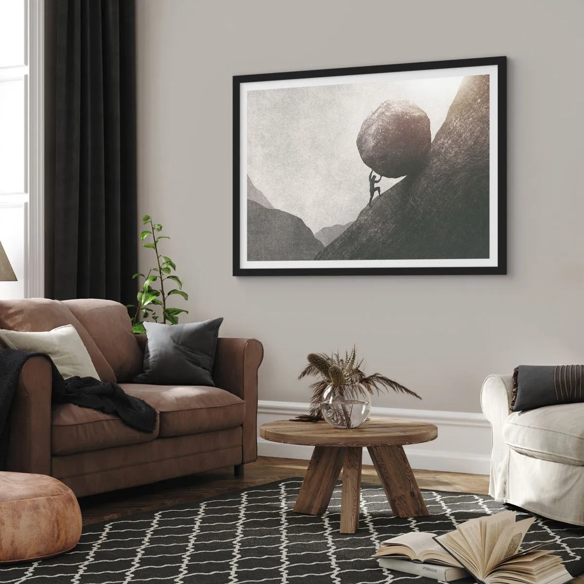 Poster in black frame - I Believe against Hope - 100x70 cm