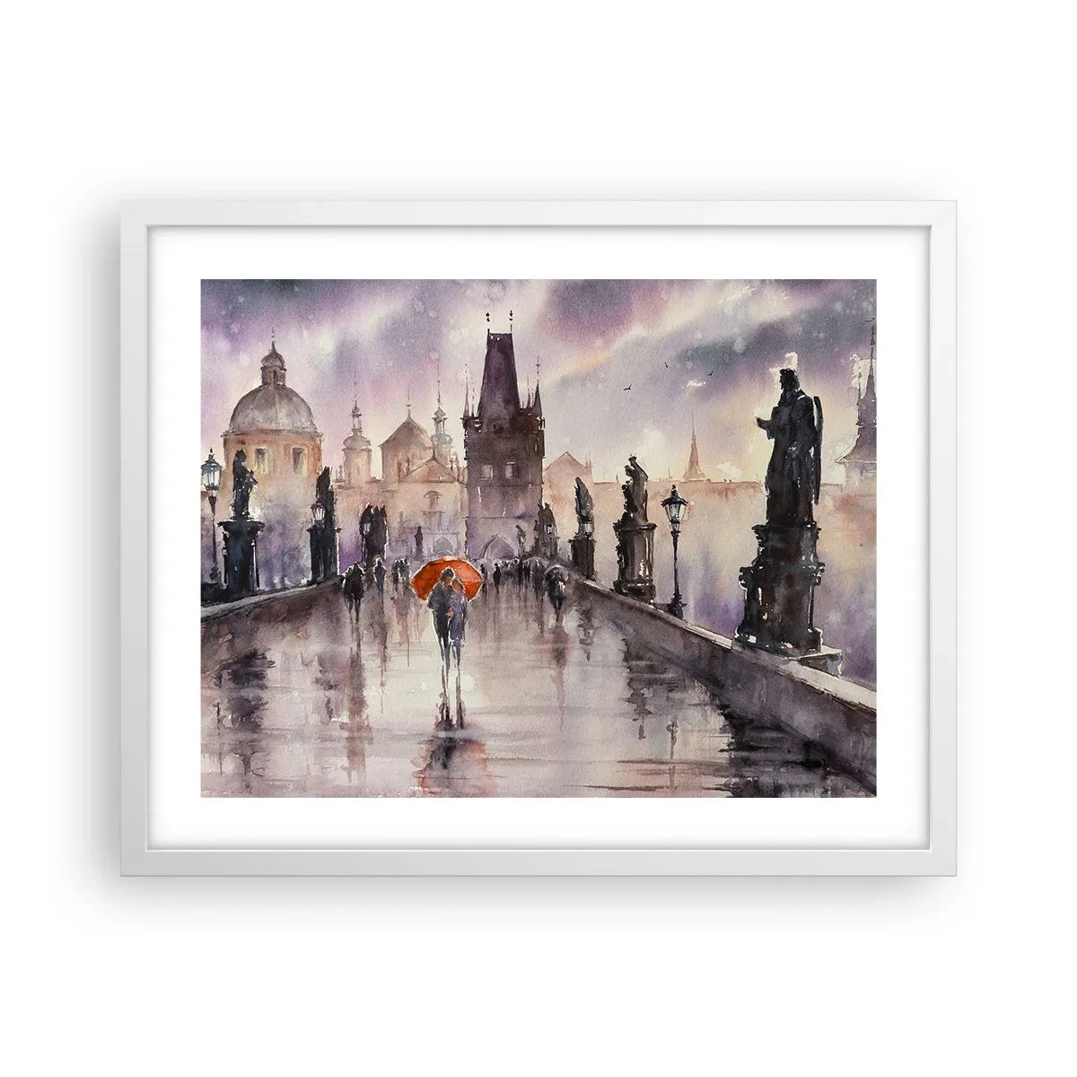 Poster in white frmae - Peaople Don't Change - 50x40 cm