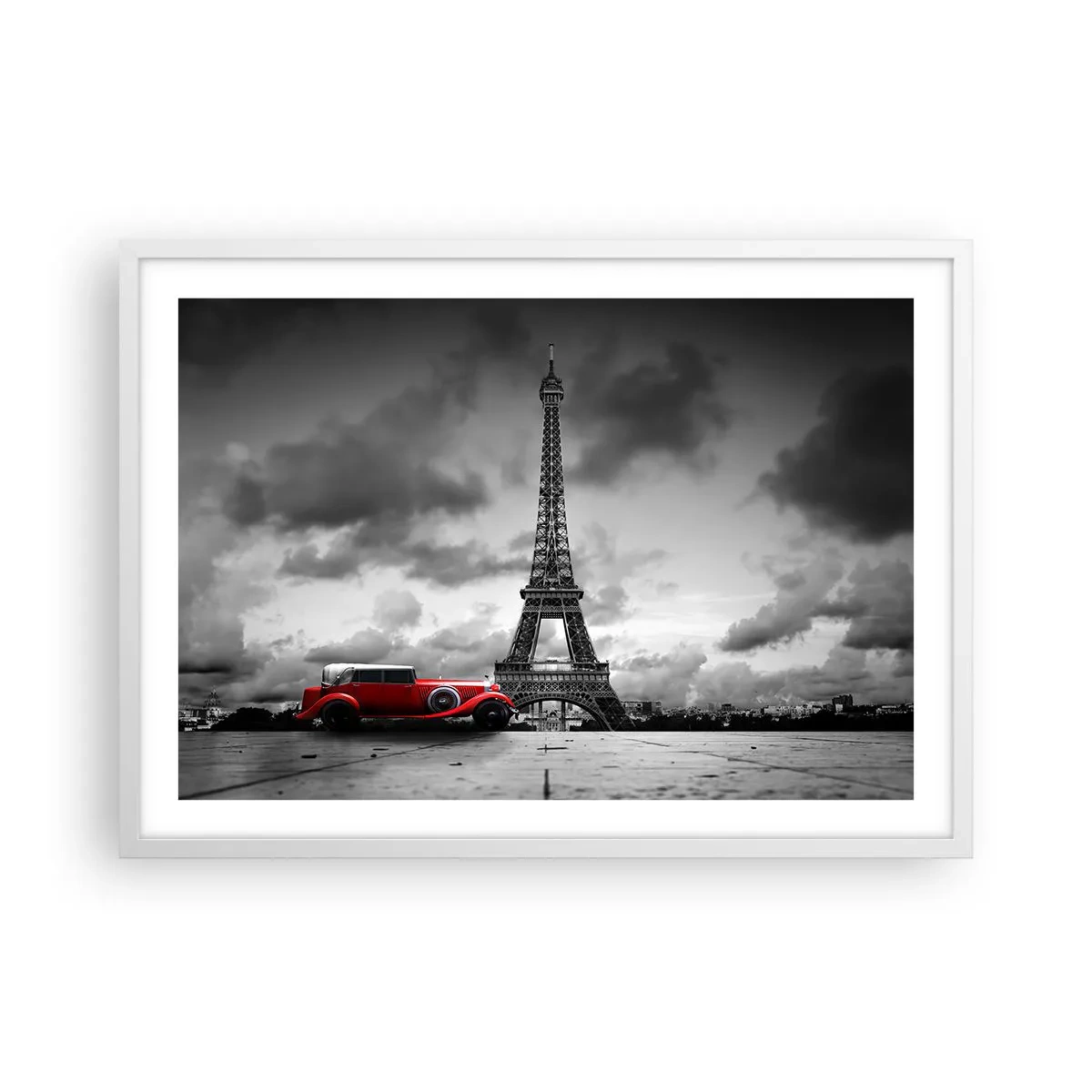 Poster in white frmae - Not So Long Ago in Paris - 70x50 cm