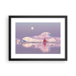 Poster in black frame - Heat of the Sail, Cold of the Ice - 40x30 cm