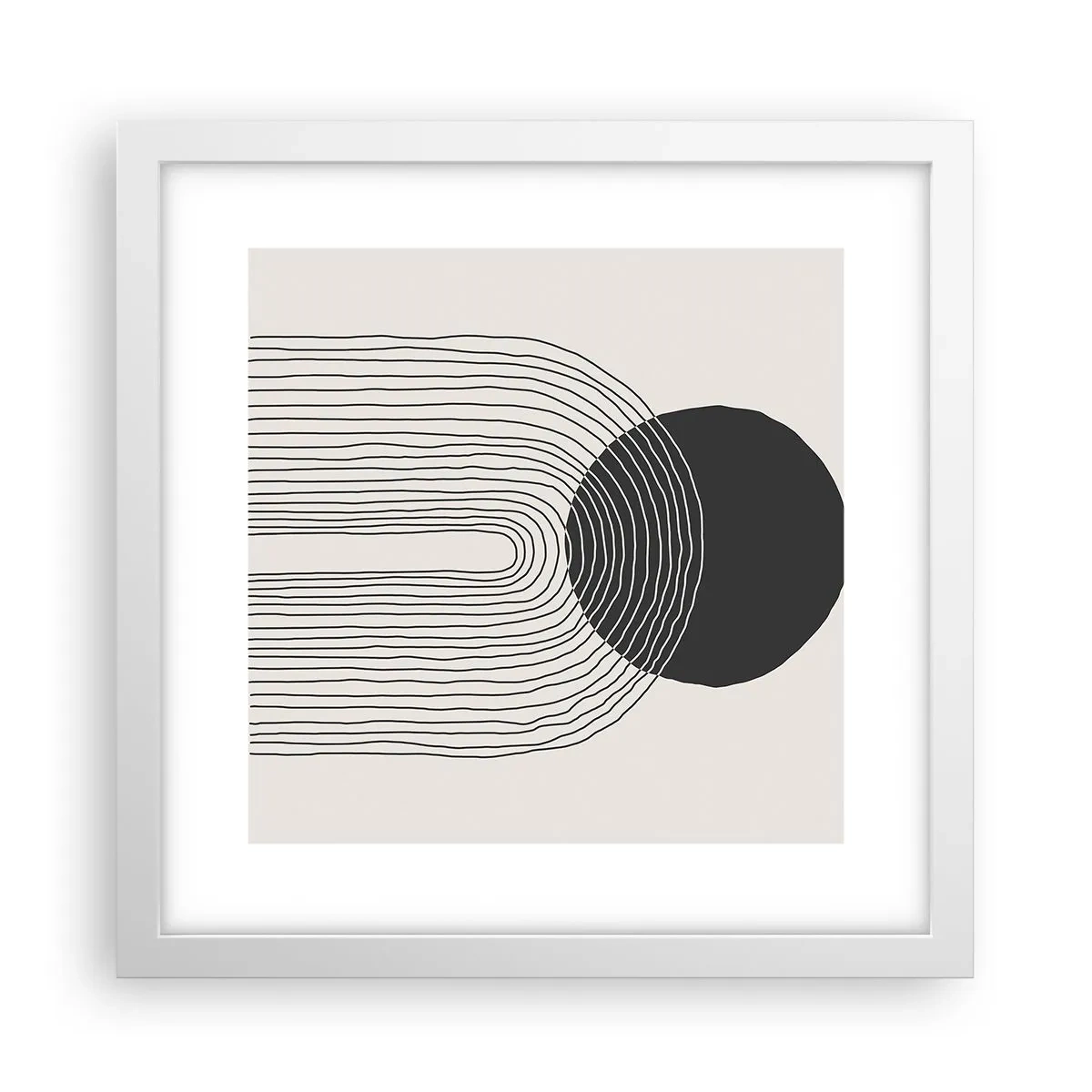 Poster in white frmae - Trembling and Certainty - 30x30 cm