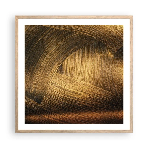 Poster in light oak frame - In a Golden Labirynth - 60x60 cm