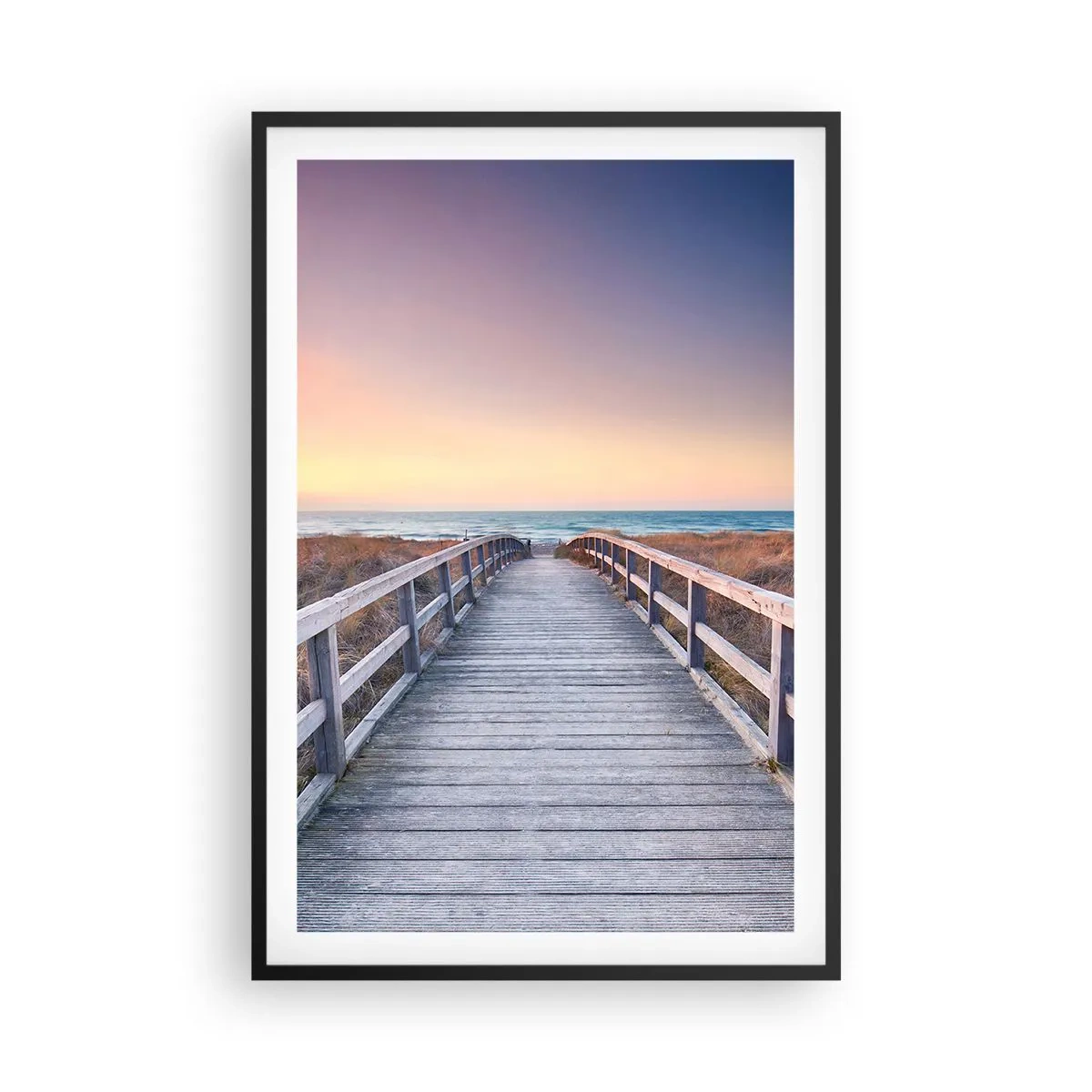 Poster in black frame - Baltic Evening Aurora - 61x91 cm
