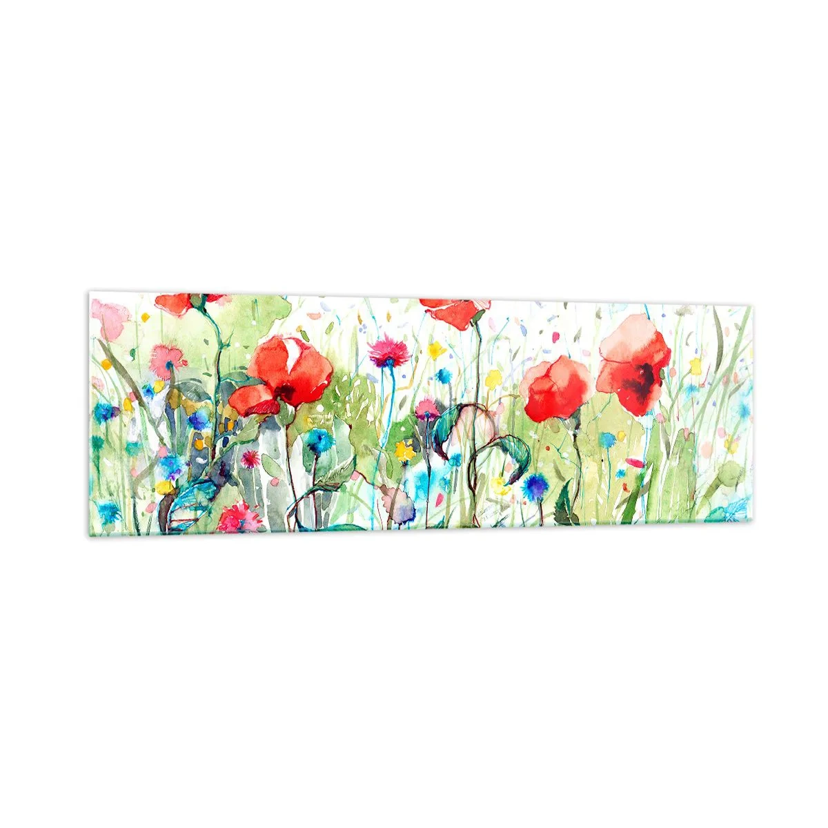 Glass picture - Meadow in May - 160x50 cm