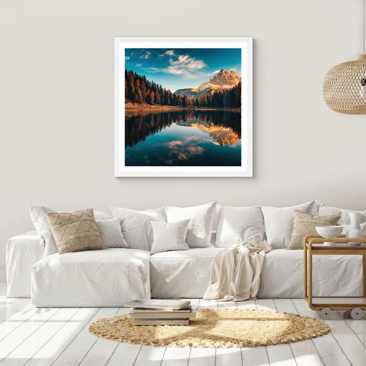 Poster in white frmae - Double Landscape - 40x40 cm