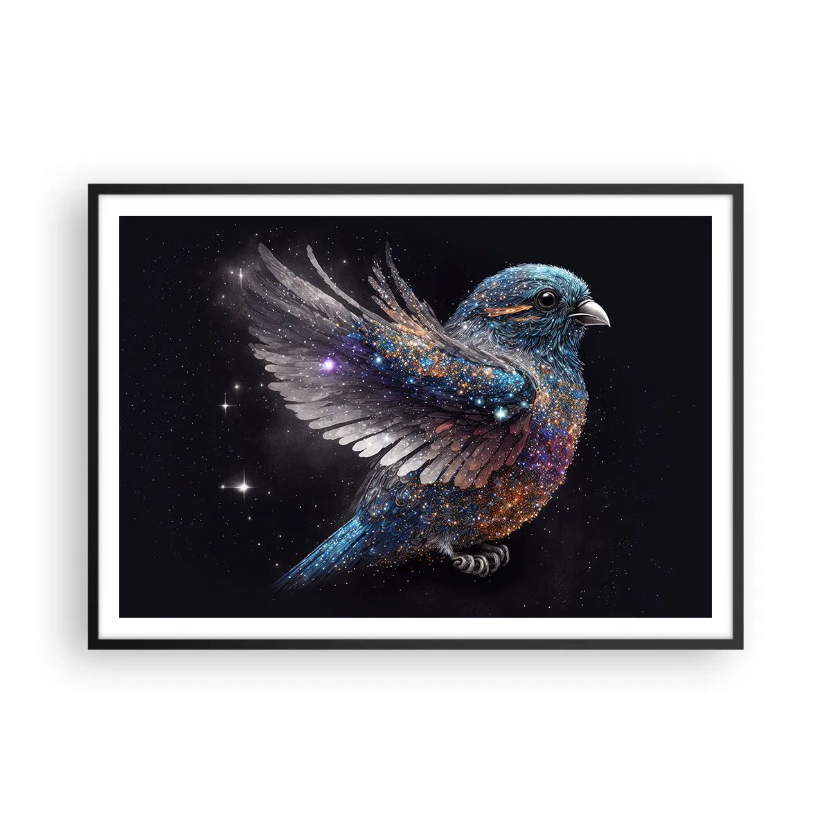 Poster in black frame - Diamond Sparrow - 100x70 cm