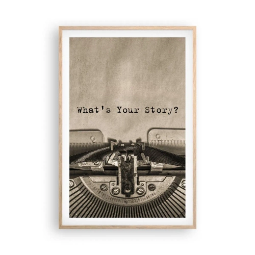 Poster in light oak frame - Tell Me - 61x91 cm