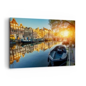 Canvas picture - Morning in Amsterdam - 120x80 cm