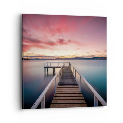 Canvas picture - Mild Flame of an Evening - 40x40 cm