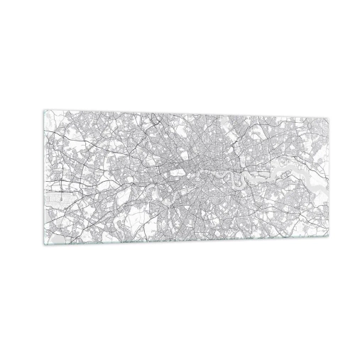 Glass picture - Map of London Maze - 100x40 cm