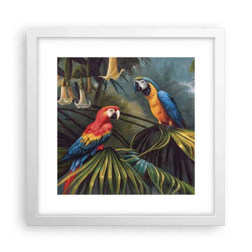 Poster in white frmae - Romanticism in Tropics - 30x30 cm