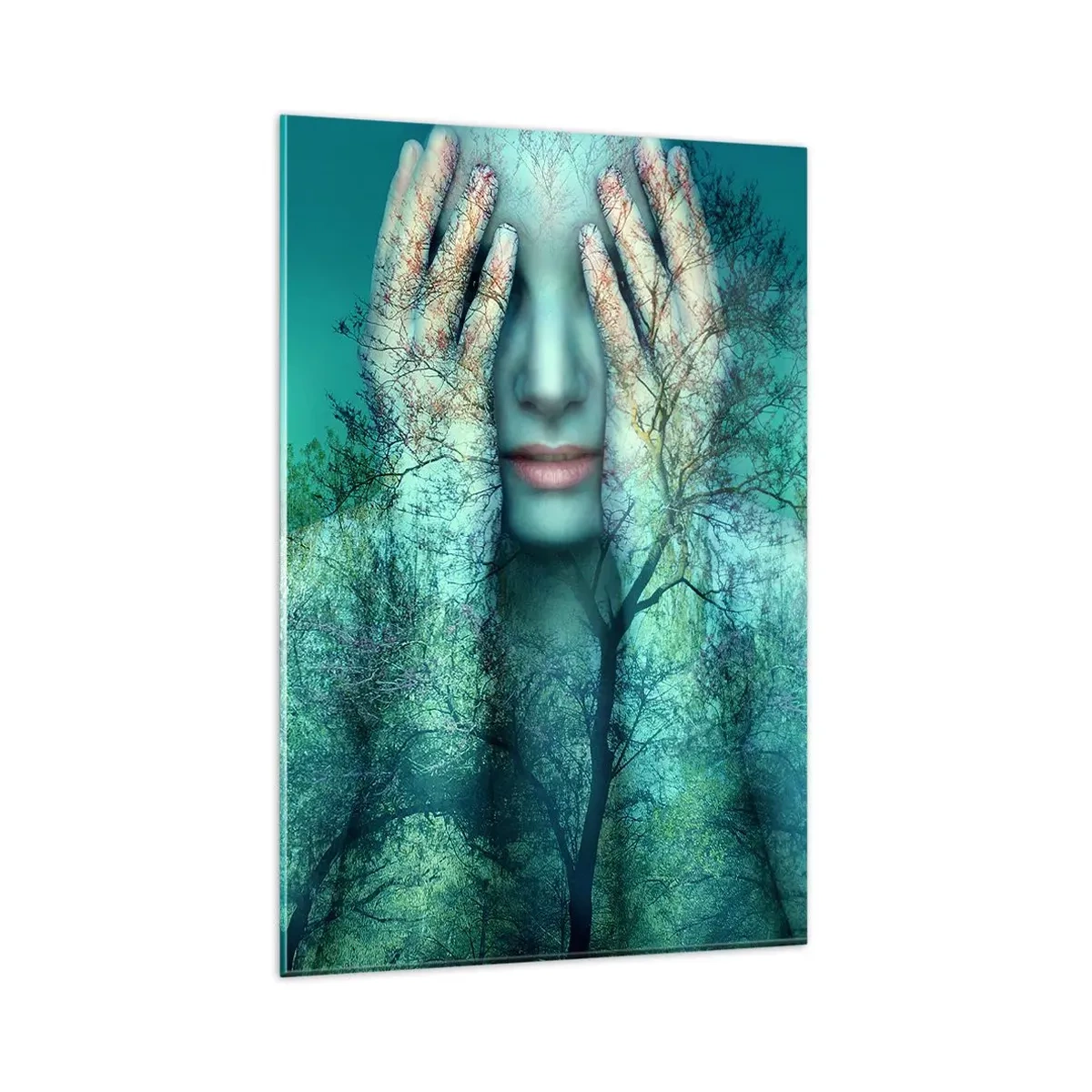 Glass picture - Submerged in Blue - 80x120 cm