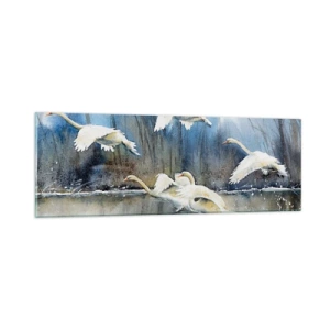 Glass picture - Like in a Fairy Tale about Wild Swans - 90x30 cm