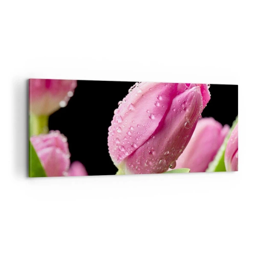 Canvas picture - Lilac Dream in a Dew - 100x40 cm