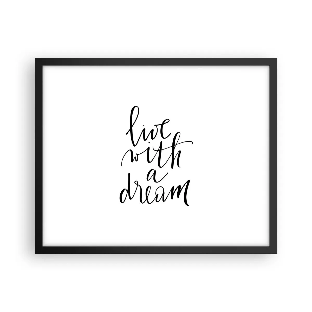 Poster in black frame - Of Course - 50x40 cm