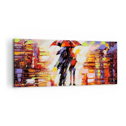 Canvas picture - Together through Night and Rain - 120x50 cm