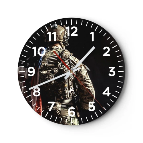 Wall clock - Clock on glass - That's Why - 40x40 cm
