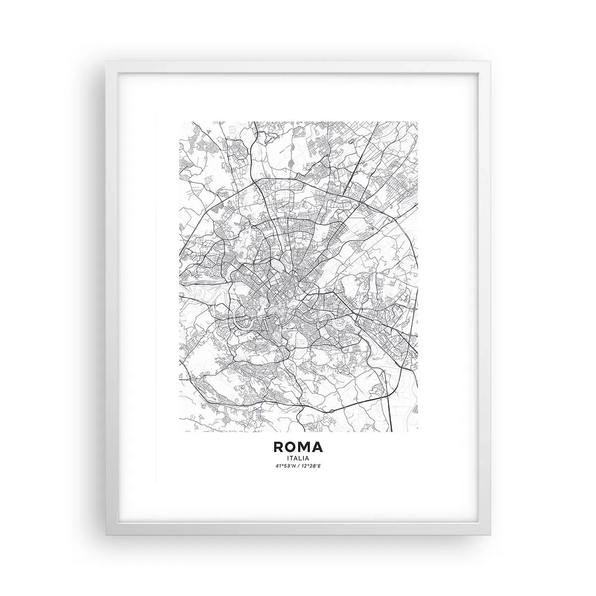 Poster in white frmae - Roman Circle - 40x50 cm