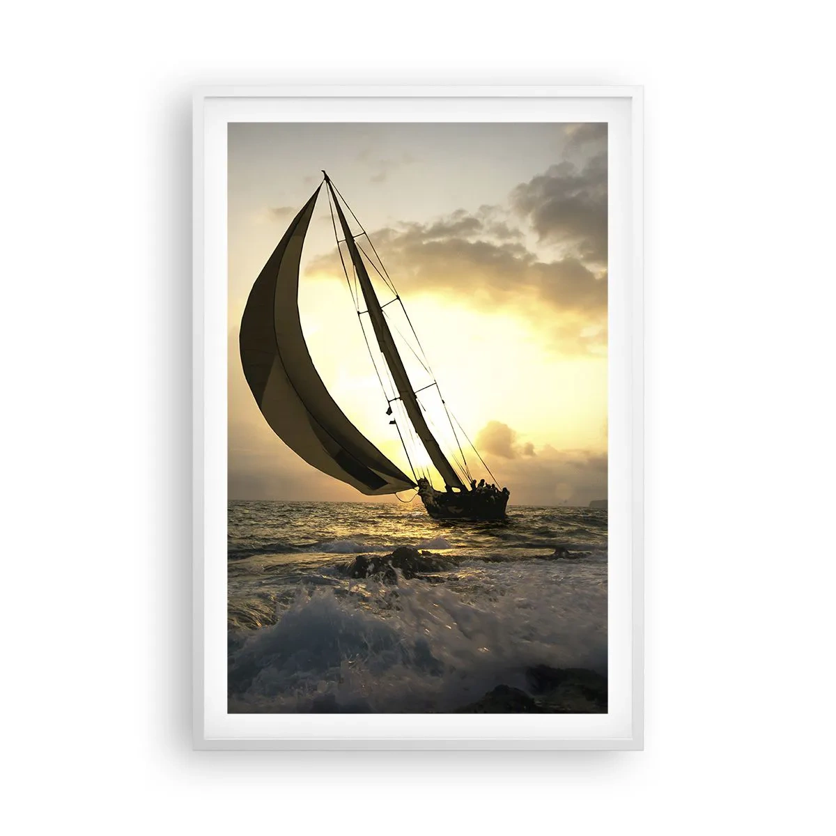 Poster in white frmae - With and against the Wind - 61x91 cm
