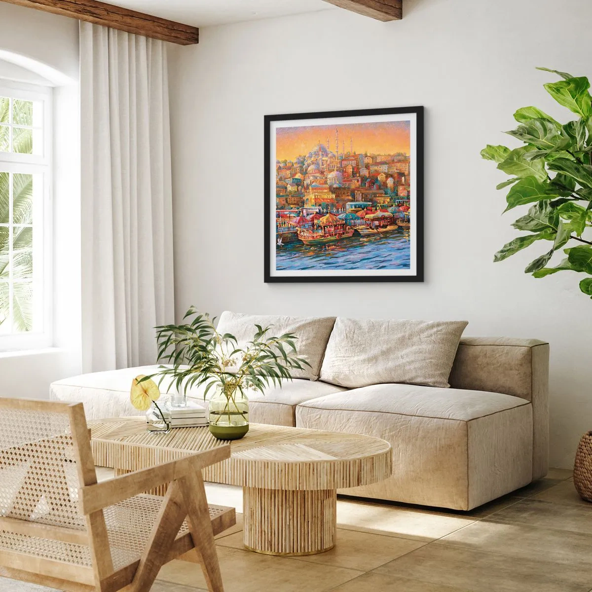 Poster in black frame - Istanbul Story - 40x40 cm