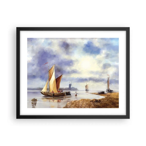 Poster in black frame - Return of Sailors - 50x40 cm