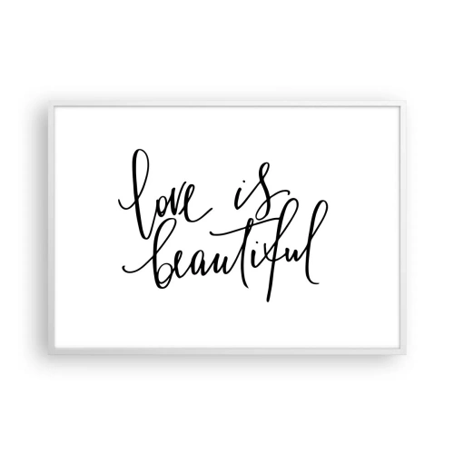 Poster in white frmae - Read and Repeat - 100x70 cm