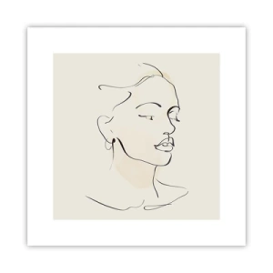 Poster - With a Decisive Line - 30x30 cm