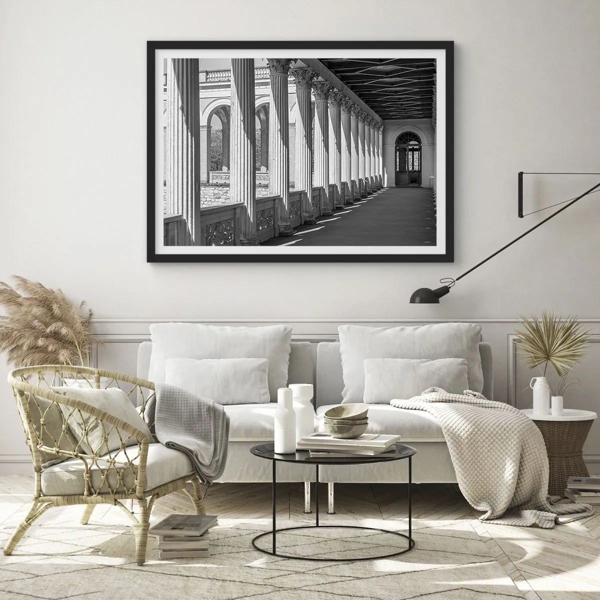 Poster in black frame - Sunny Arcade - 50x40 cm