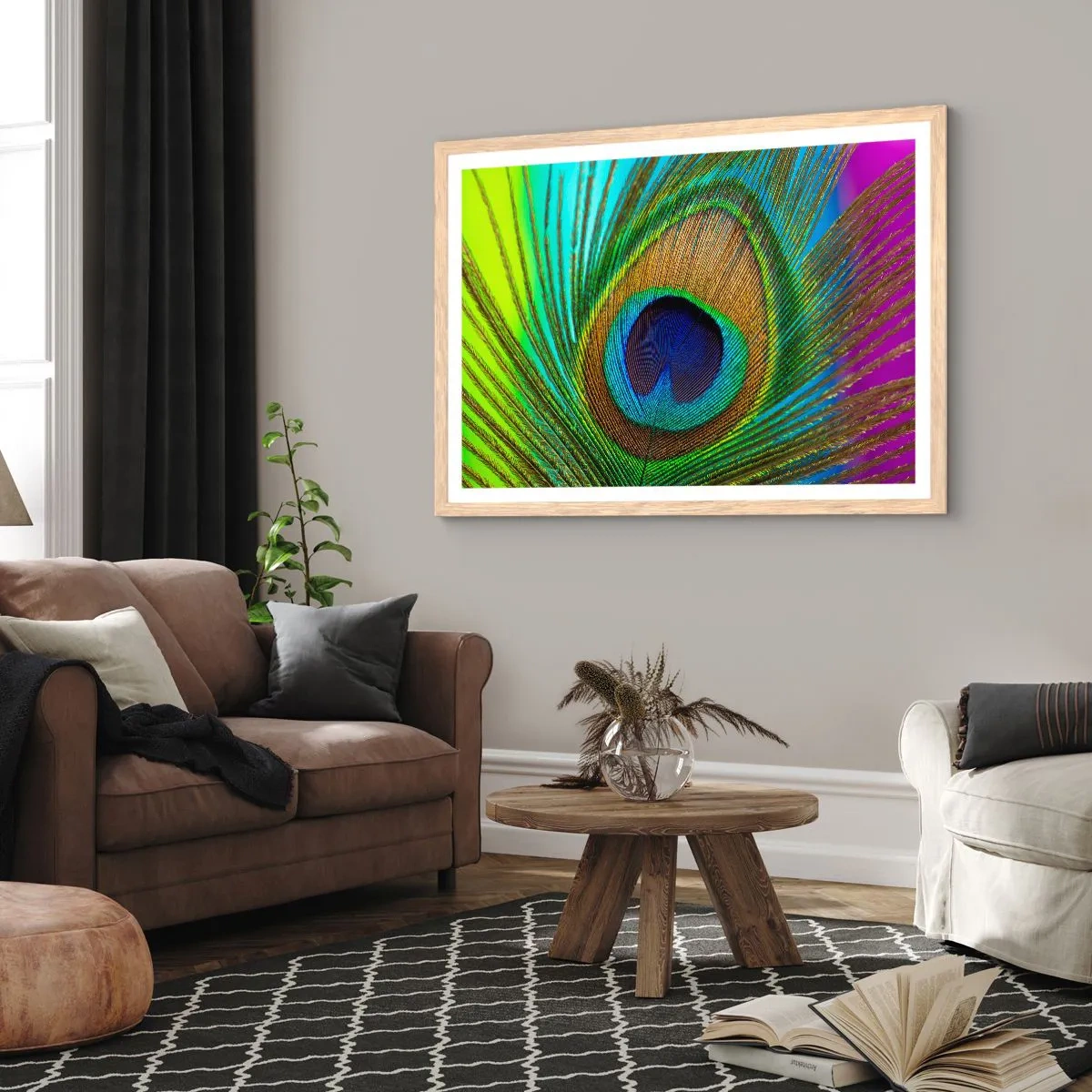 Poster in light oak frame - Eye to Eye - 40x30 cm