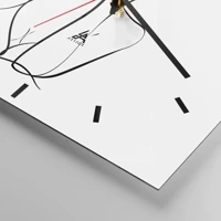 Clock face with lines