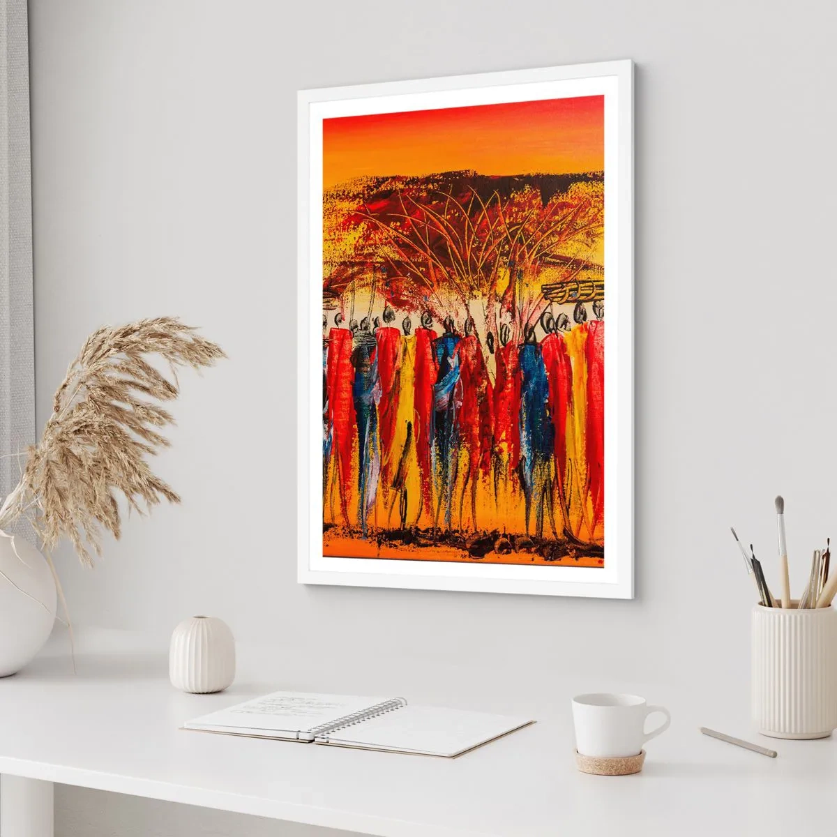 Poster in white frmae - Marching in the Rhythm of Tam-tam - 50x70 cm