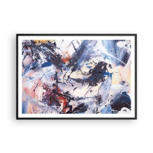 Poster in black frame - Crazy Dance of Abstraction - 100x70 cm